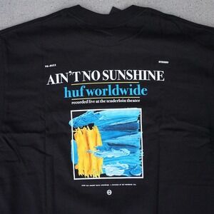 Huf Worldwide Skateboard T-Shirt Tee Black Medium